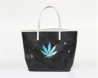 GENTIL BANDIT 14th Anniv. Ltd トートバッグMM(ブラックカモ×ホワイト（リーフ）)