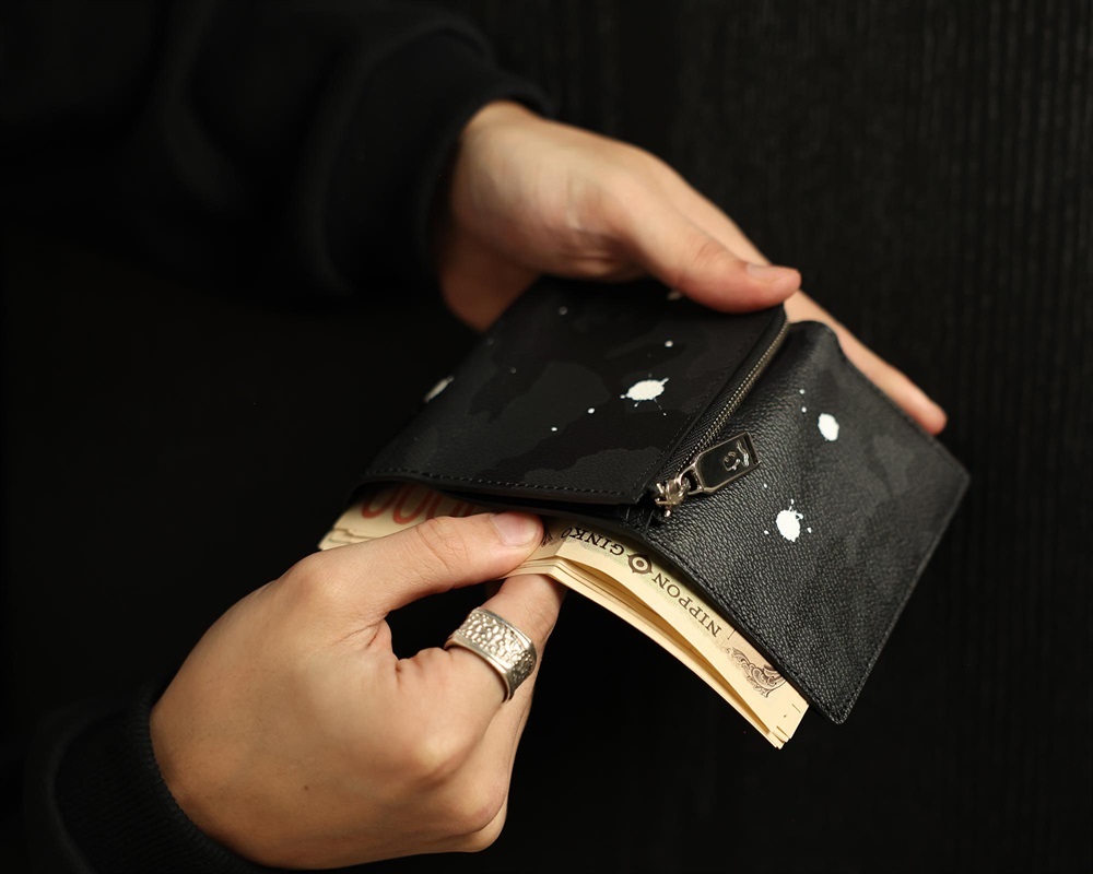 GENTIL BANDIT トライフォールドウォレット ブラックカモ|GENTIL